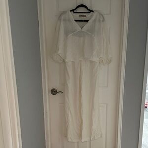 White Flowy Jumpsuit